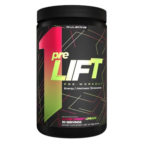 Rule 1 Prelift 30 Serv Black Cherry Limeade 435G | Pre-Workouts Rule 1 Prelift 30 Serv Black Cherry Limeade 435G | Pre-Workouts