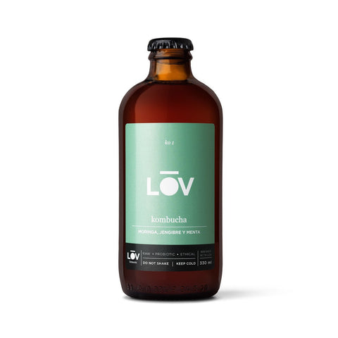 Lov Kombucha - Moringa, Ginger & Mint 330Ml