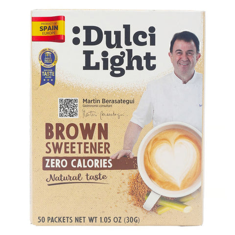 Dulci Light Brown Sweetener 50 pakets-30g