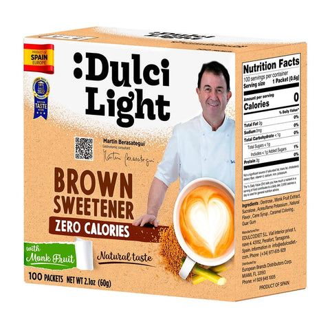 Dulci Light Brown Sweetener 100 pakets-60g