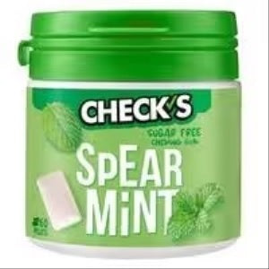 Check's Chewing Gum Spear Mint Jar 70G