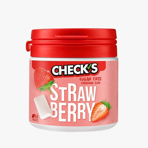 Check's Chewing Gum Strawberry Jar 70G