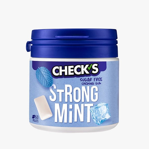 Check's Chewing Gum Strong Mint Jar 70G