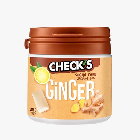 Check's Chewing Gum Ginger Jar 70G