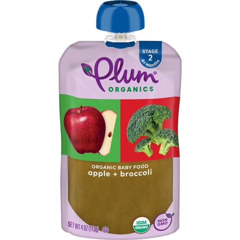 Plum Organics S2 Org Baby Food Apple + Broccoli 113G