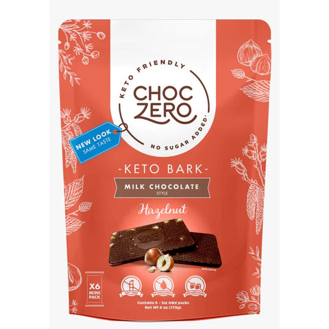 Choc Zero Milk Chocolate Hazelnut Keto Bark 170G