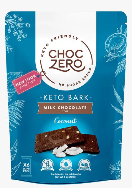 Choc Zero Milk Chocolate Coconut Keto Bark 170G