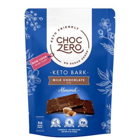 Choc Zero Milk Chocolate Almond Keto Bark 170G