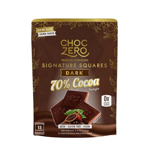 Choc Zero 70% Chocolate Squares 85G