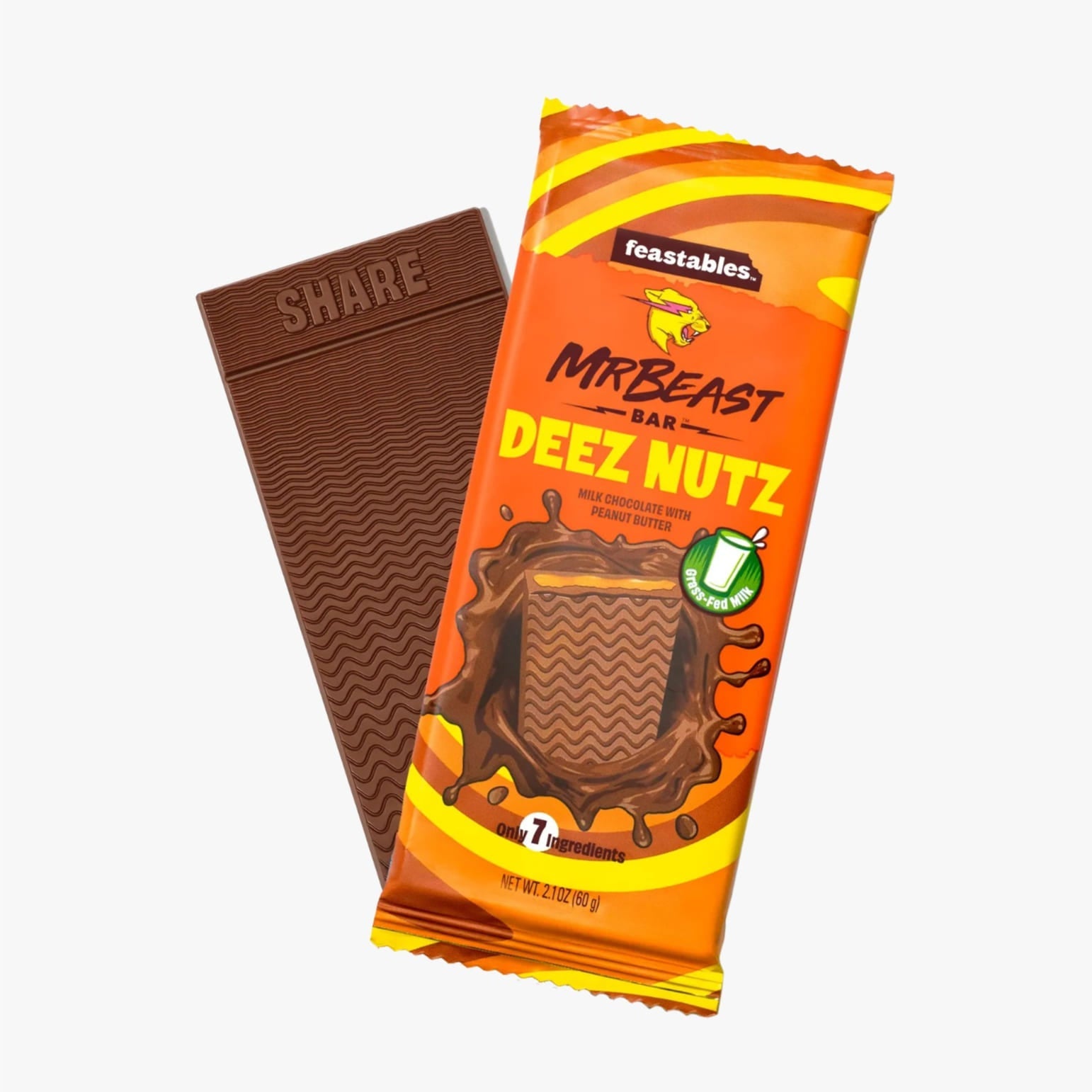 Mr Beast Bar Deez Nutz Milk Choc With Pb 60G | Protein Bars Mr Beast Bar Deez Nutz Milk Choc With Pb 60G | Protein Bars