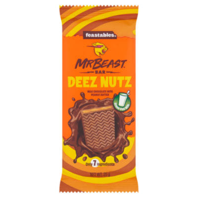 Mr Beast Bar Deez Nutz Milk Choc With Pb 35G