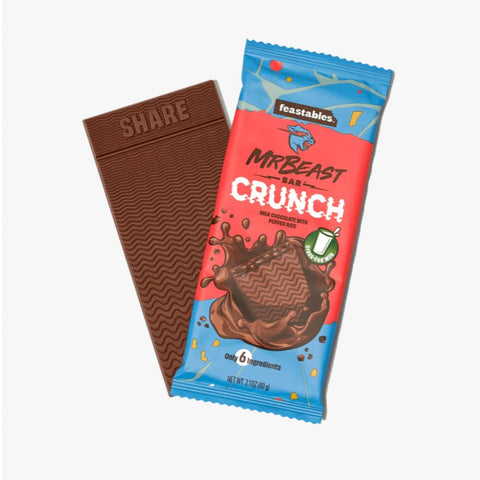 Mr Beast Bar Crunch Milk Choc With Puffed Rice 35G