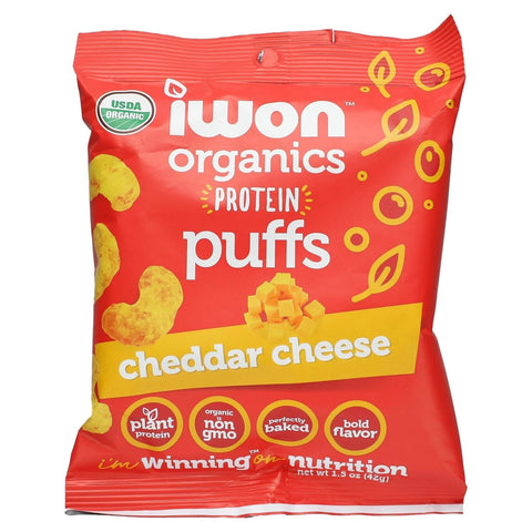 Iwon Organics protein Puffs Cheddar Cheese 42G