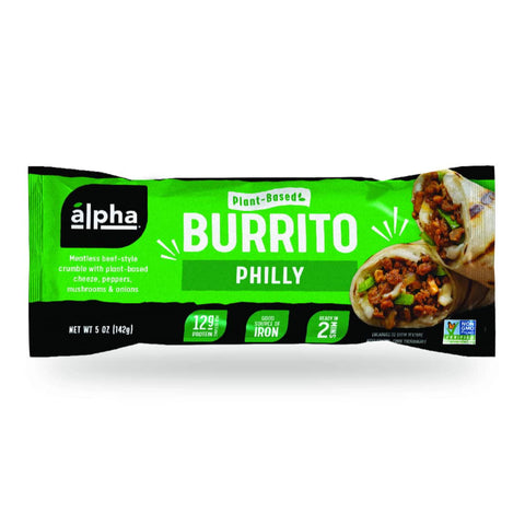 Alpha Foods Plant Based Burrito Philly 142G