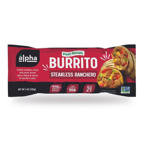 Alpha Foods Plant Based Burrito Steakless Ranchero 142G