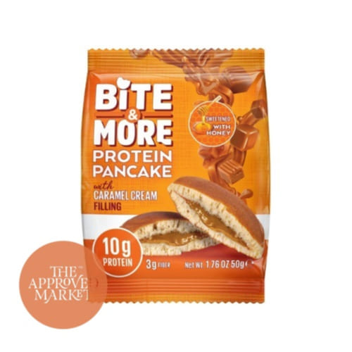 Bite & More protein Pancake Caramel Cream 50G | Protein Snacks Bite & More protein Pancake Caramel Cream 50G | Protein Snacks