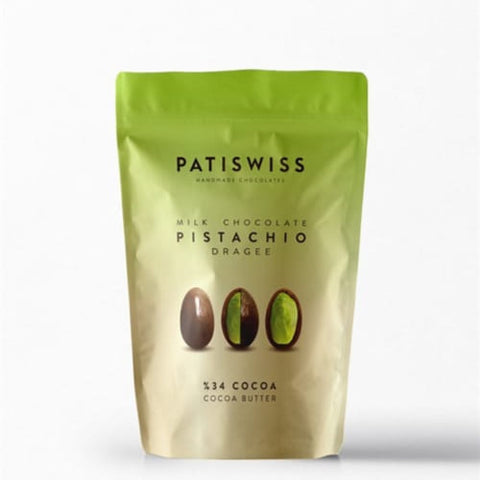 Patiswiss Milk Chocolate Pistachio Dragee 80 G