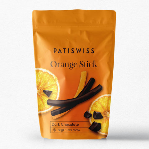 Patiswiss Dark Chocolate Coated Orange Stick 80G