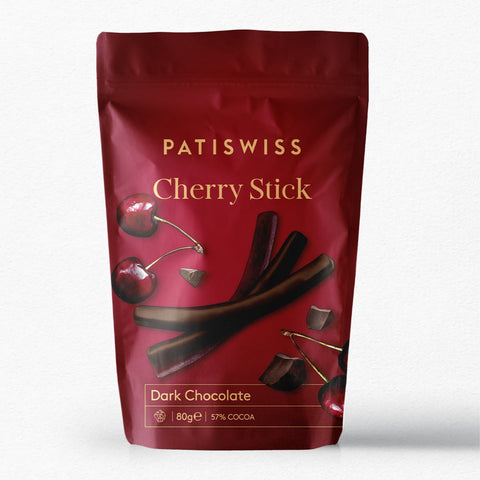 Patiswiss Dark Chocolate Coated Cherry Stick 80G