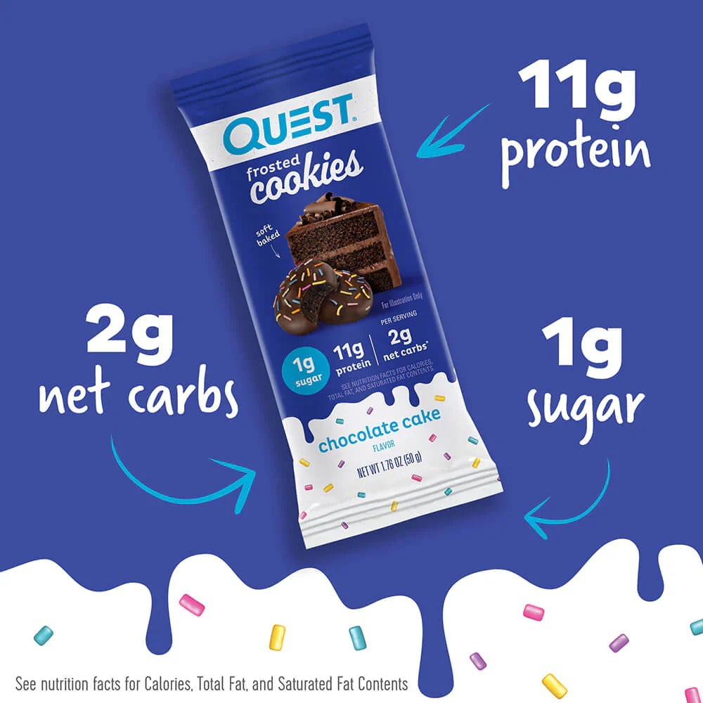 Quest Frosted Chocoloate Cake 50G | Protein Cookies and Snacks Quest Frosted Chocoloate Cake 50G | Protein Cookies and Snacks