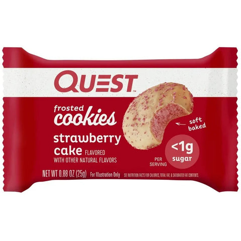 Frosted Cookie, protein Cookie, Strawberry Cake, 25g