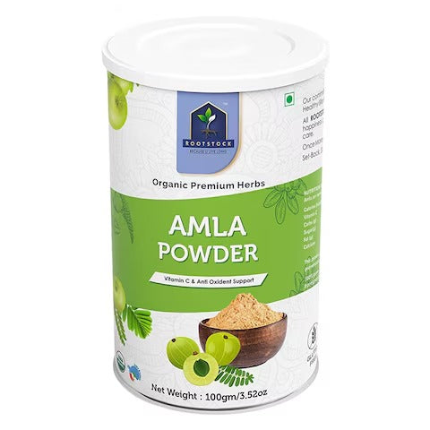 Rootstock Organic Amla Powder 100G Can | Antioxidants Rootstock Organic Amla Powder 100G Can | Antioxidants