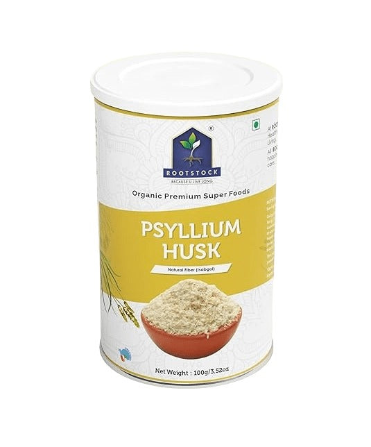 Rootstock Organic Psyllium Husk 100G Can | Organic Powder Rootstock Organic Psyllium Husk 100G Can | Organic Powder