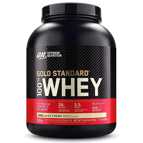 Optimum Nutrition Gold Standard 100% Whey Protein Vanilla Ice Cream 5 lbs