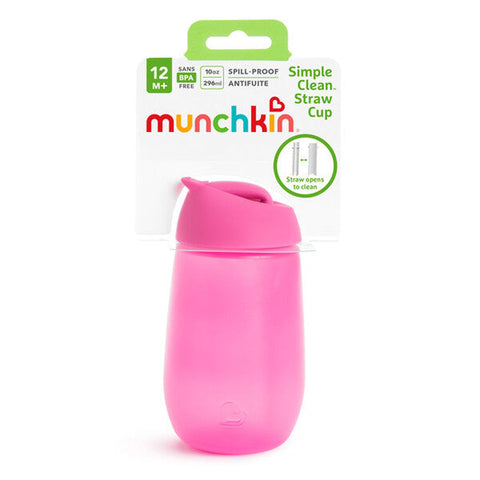 Munchkin - Simple Clean Straw Cup 10Oz (Pink)