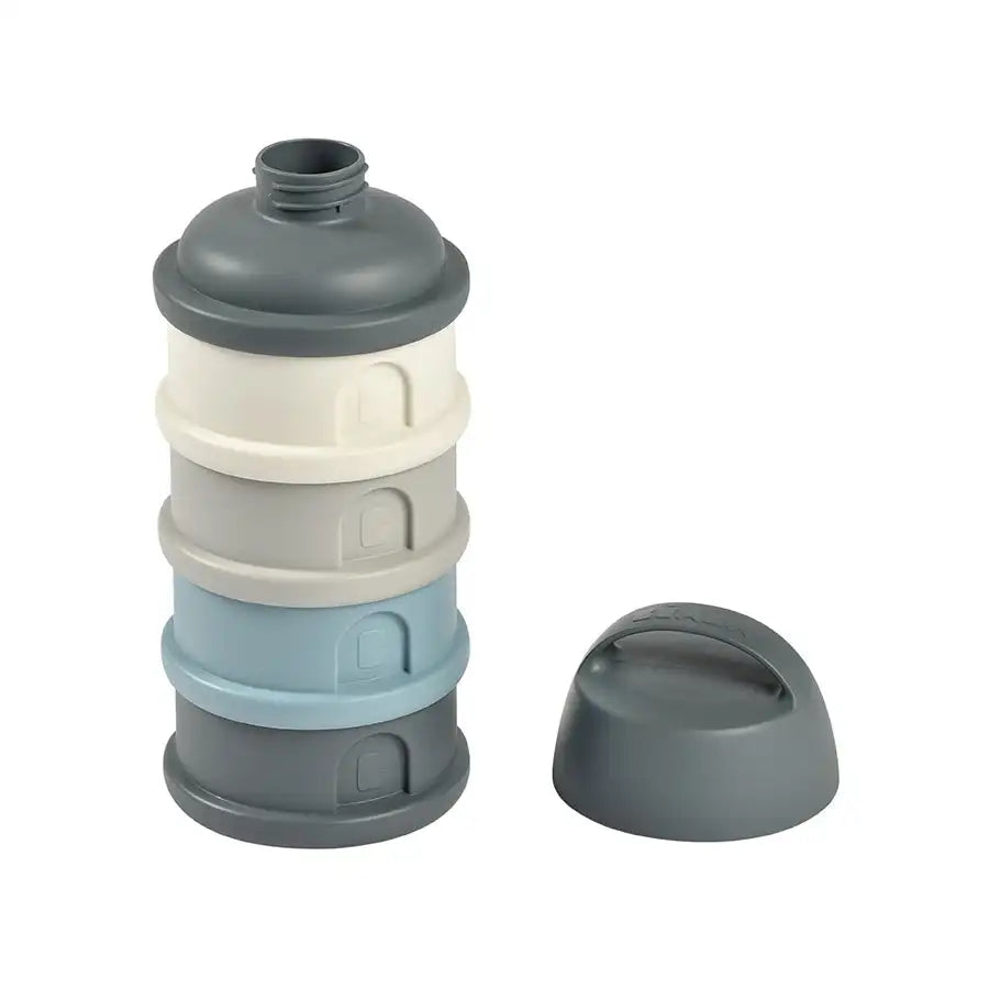 Beaba Formula Milk Container 4 Compartments Mineral (Grey/Blue) | Utensils Beaba Formula Milk Container 4 Compartments Mineral (Grey/Blue) | Utensils