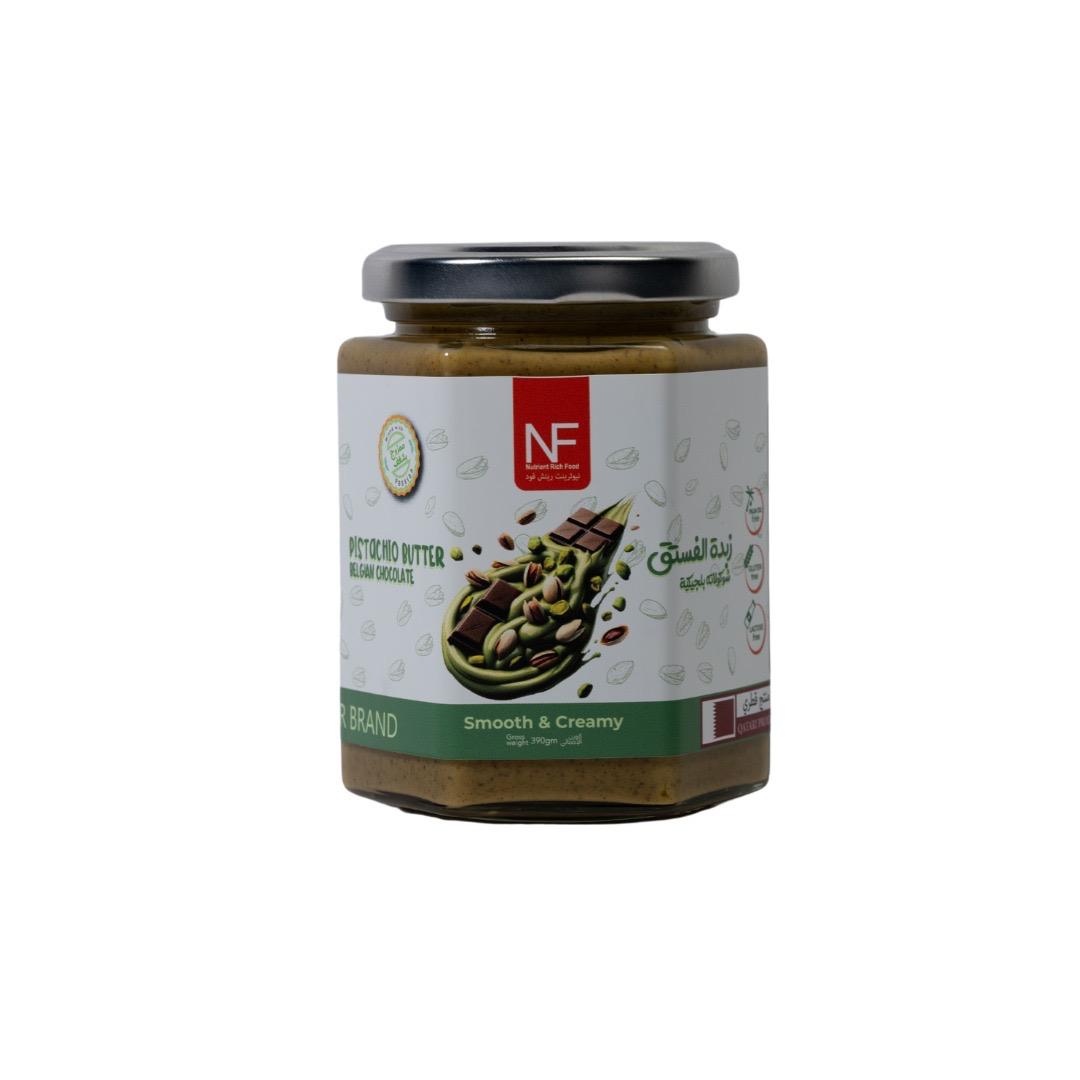 زبدة الفستق بالشوكولاتة البلجيكية 390g | دهانات، مربيات وعسل