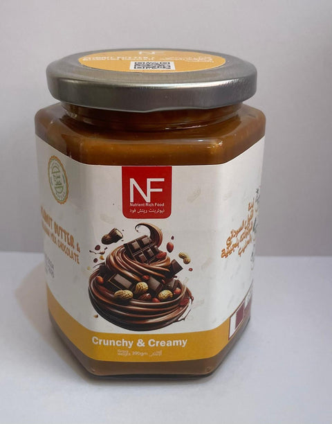 Nutrient Rich Food Raw Peanut Butter Crunchy 390g