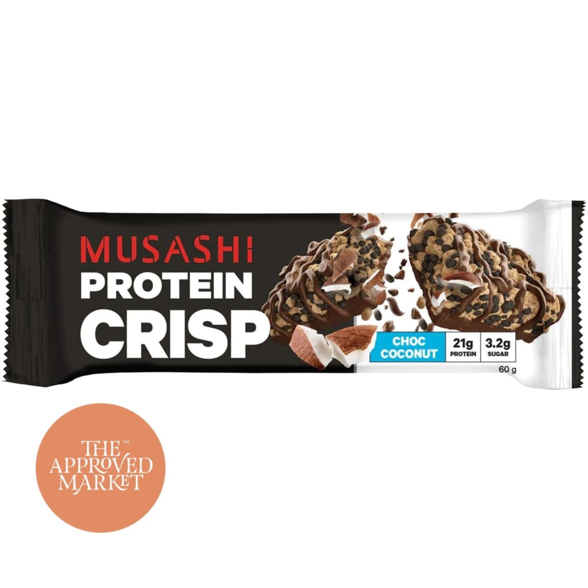 Musashi - protein Crisp Choc Coconut 60g | Protein Snacks Musashi - protein Crisp Choc Coconut 60g | Protein Snacks