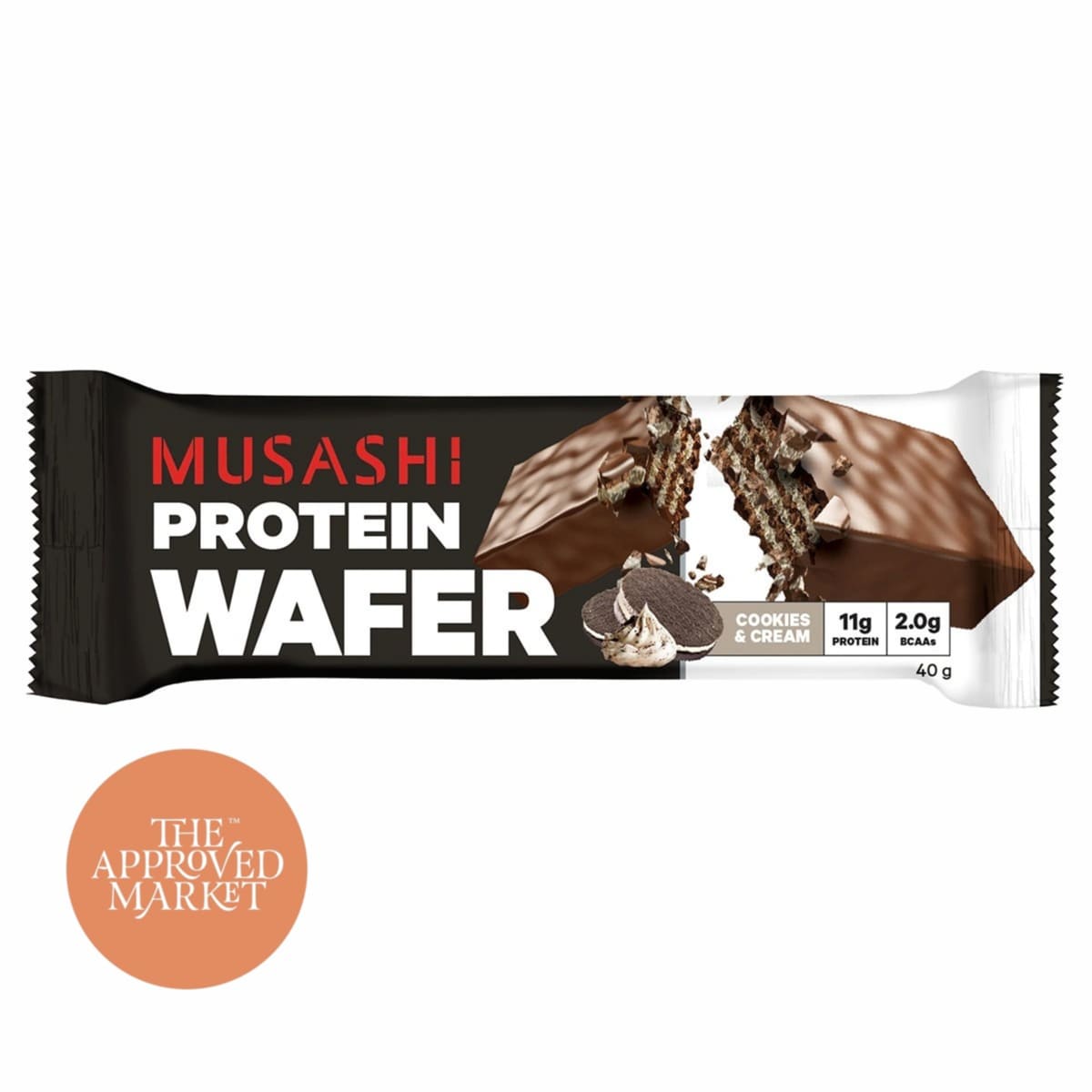 Musashi - protein Wafer Cookies & Cream 40g | Protein Snacks Musashi - protein Wafer Cookies & Cream 40g | Protein Snacks