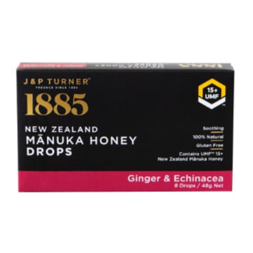 Jp 1885 Manuka Honey Drops Ginger & Enhinacea 48G