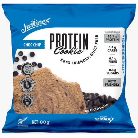 Justine'S protein Keto Cookie Chocolate Chip 60g