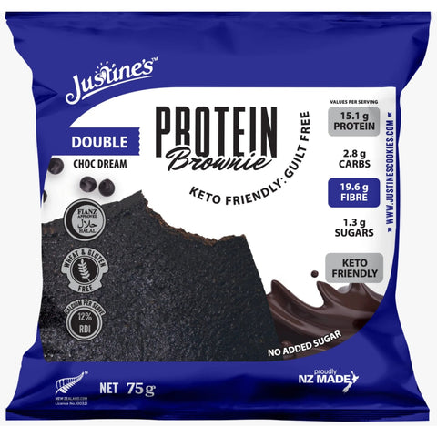 Justine'S protein Keto Cookie Double Chocolate Dream Brownie 75g