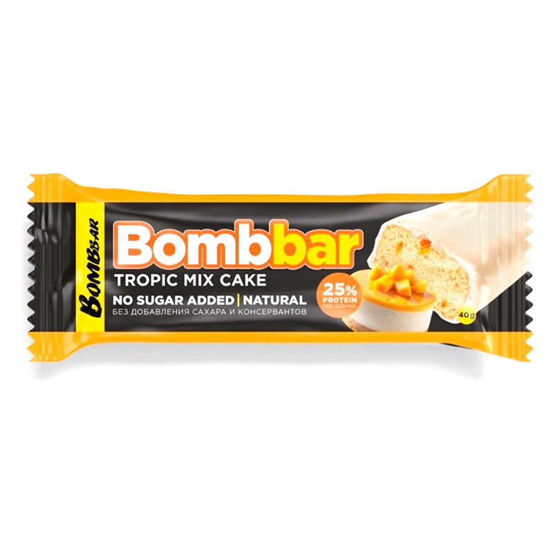 Bombbar Glazed Bar Flavoured Tropical Mix Cake 40G | Bars Bombbar Glazed Bar Flavoured Tropical Mix Cake 40G | Bars