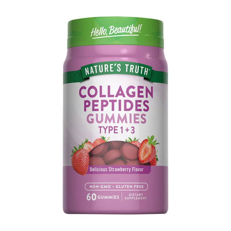 Nature's Truth Collagen peptides type 1+3 Gummies Strawberry 60's | Collagen Nature's Truth Collagen peptides type 1+3 Gummies Strawberry 60's | Collagen
