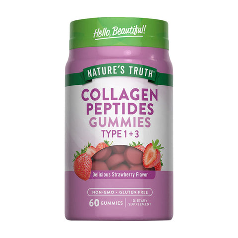 Nature's Truth Collagen peptides type 1+3 Gummies Strawberry 60's