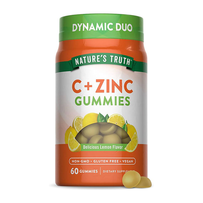 Nature's Truth C+Zinc Immune Support Gummies Natural lemon 60's | Immune Boosters Nature's Truth C+Zinc Immune Support Gummies Natural lemon 60's | Immune Boosters