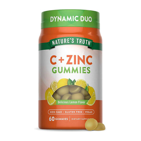 Nature's Truth C+Zinc Immune Support Gummies Natural lemon 60's