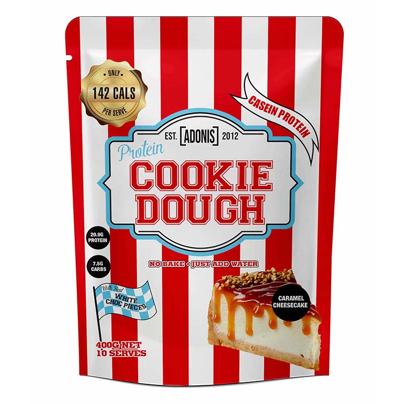 Adonis Gear Cookie Dough (Casein Protein) - Caramel Cheesecake 400G | Cookie Dough