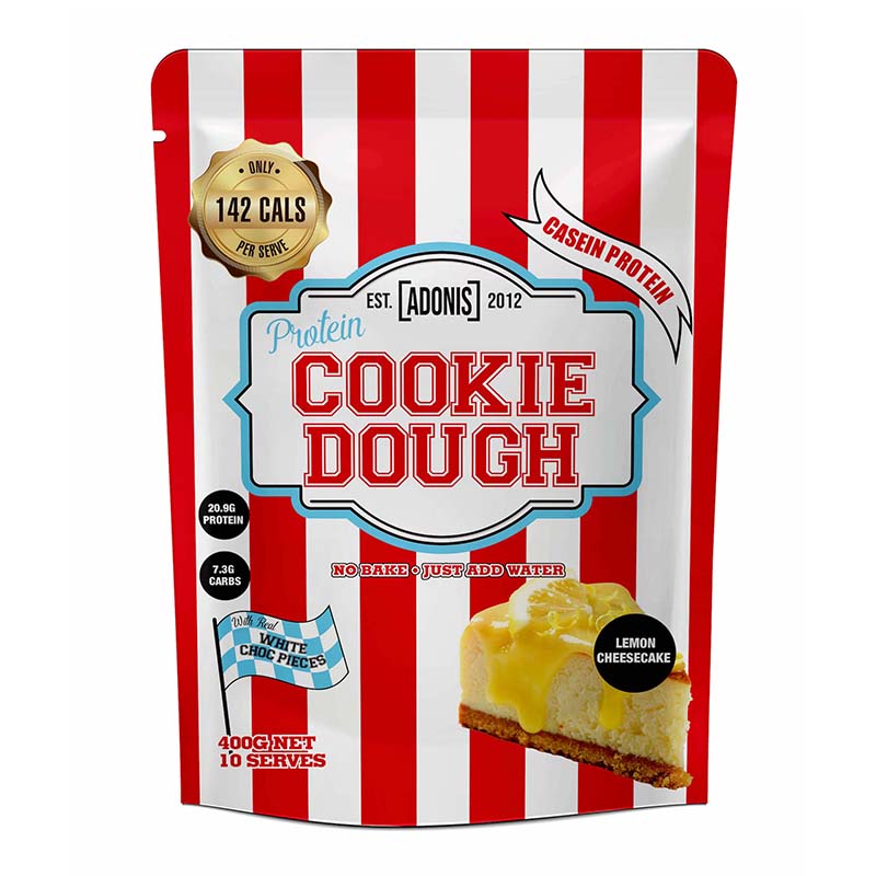 Adonis Gear Cookie Dough (Casein Protein) - Lemon Cheesecake 400G | Cookie Dough