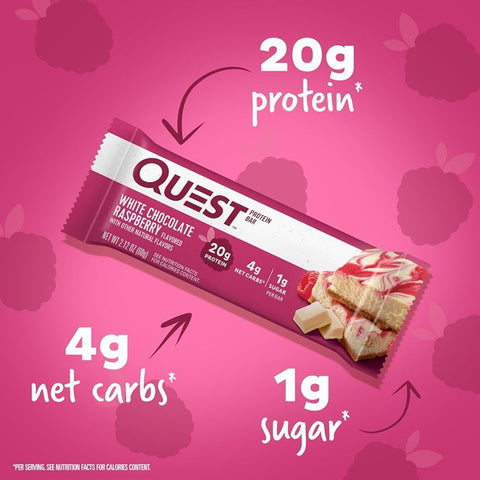 Quest Bar White Chocolate Raspberry 60g