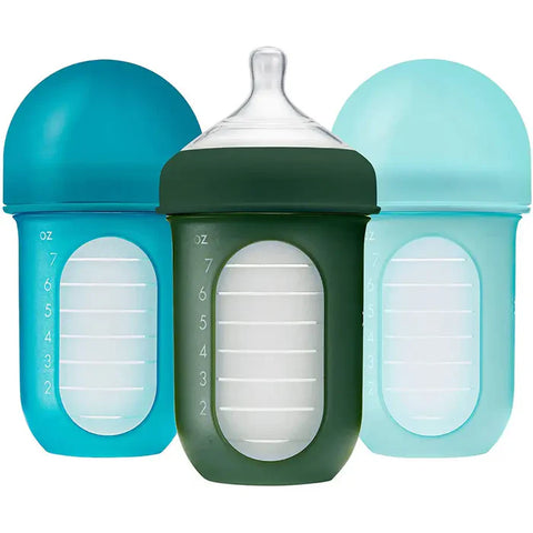 Boon - Nursh 8Oz Bottle Pack Of 3 - Blue Multi