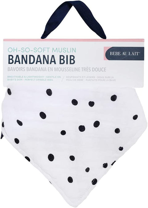 Babe Au Lait Dottie Oh So Soft Muslin Bandana Bib