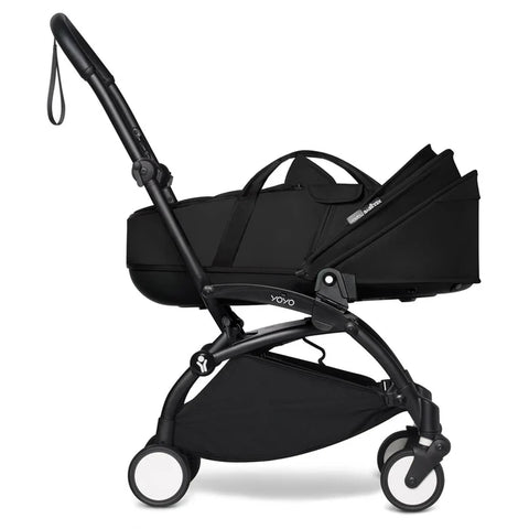 Babyzen Yoyo Stroller - White Frame With Bassinet (Black)