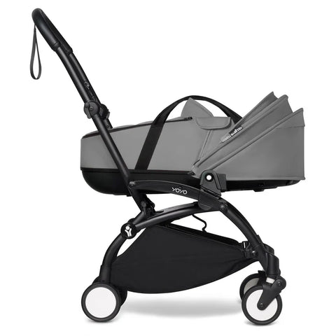 Babyzen Yoyo Stroller - Black Frame With Bassinet (Grey)