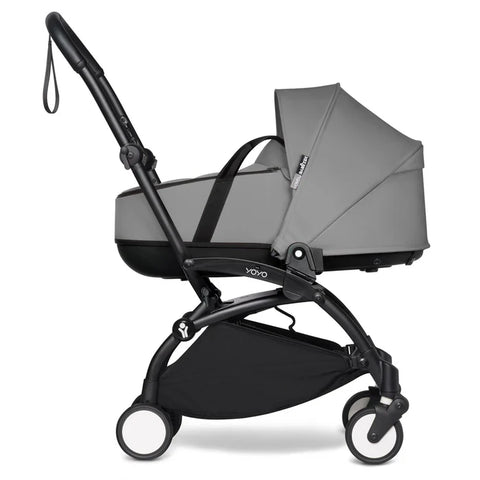 Babyzen Yoyo Stroller - Black Frame With Bassinet (Grey)